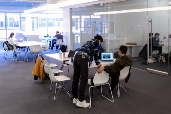Team sprint at the AI for Good hackathon