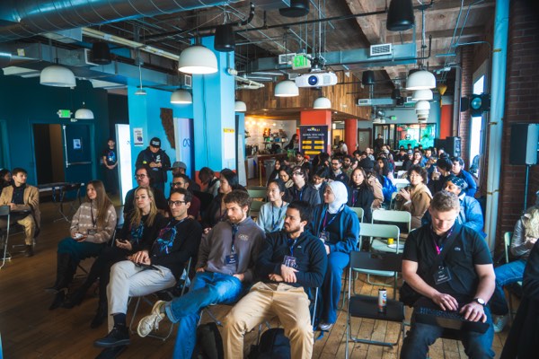Kickoff audience at the SensAI hackathon